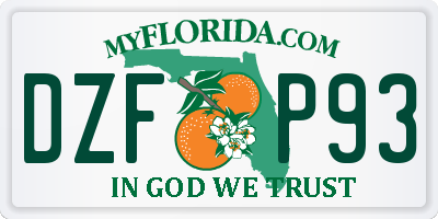FL license plate DZFP93