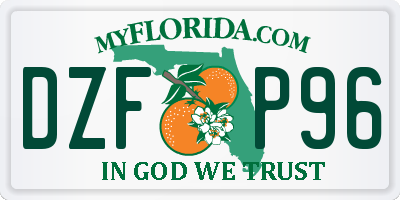 FL license plate DZFP96