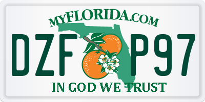 FL license plate DZFP97