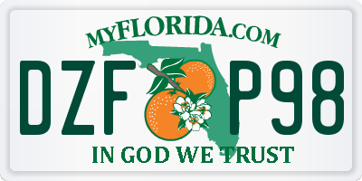 FL license plate DZFP98