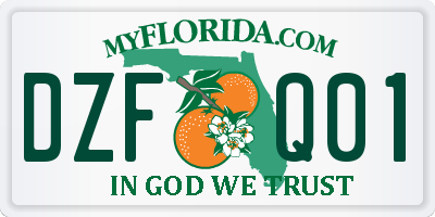 FL license plate DZFQ01