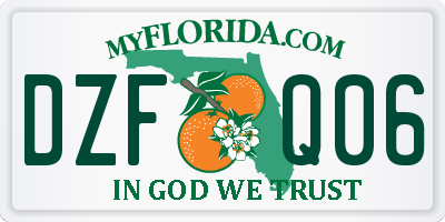 FL license plate DZFQ06