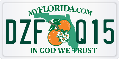 FL license plate DZFQ15