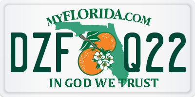 FL license plate DZFQ22