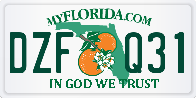 FL license plate DZFQ31