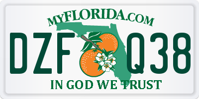 FL license plate DZFQ38