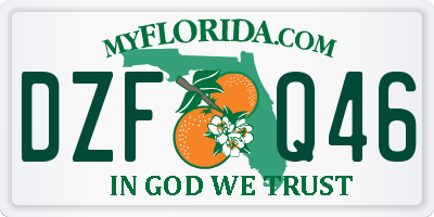 FL license plate DZFQ46