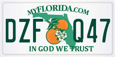 FL license plate DZFQ47