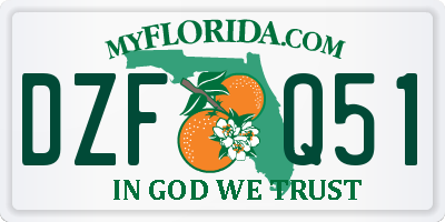 FL license plate DZFQ51