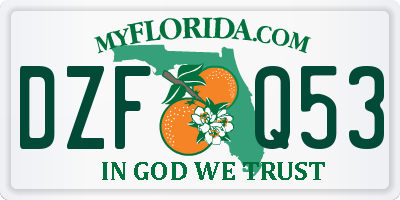 FL license plate DZFQ53