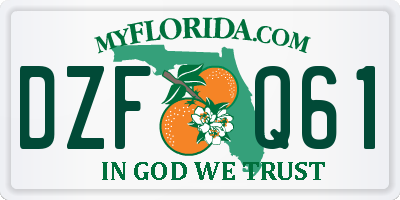 FL license plate DZFQ61