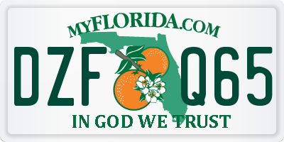 FL license plate DZFQ65