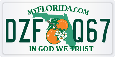 FL license plate DZFQ67