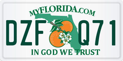 FL license plate DZFQ71