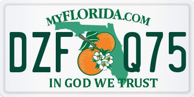 FL license plate DZFQ75