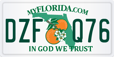FL license plate DZFQ76