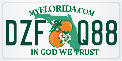 FL license plate DZFQ88