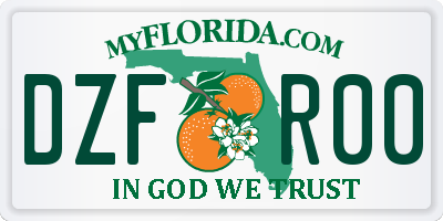 FL license plate DZFR00