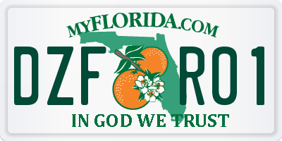 FL license plate DZFR01