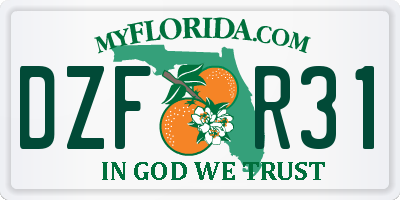 FL license plate DZFR31