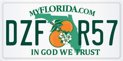 FL license plate DZFR57