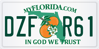 FL license plate DZFR61