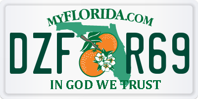 FL license plate DZFR69
