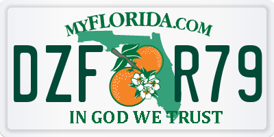 FL license plate DZFR79