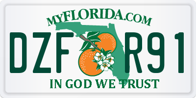 FL license plate DZFR91