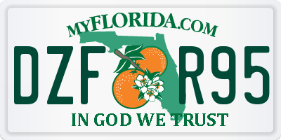 FL license plate DZFR95