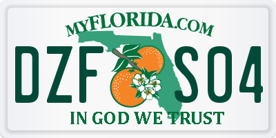 FL license plate DZFS04