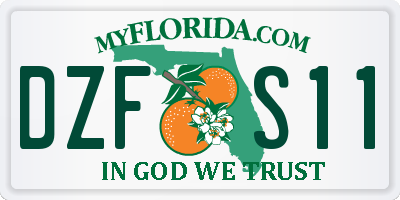 FL license plate DZFS11