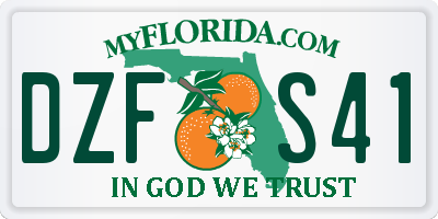 FL license plate DZFS41