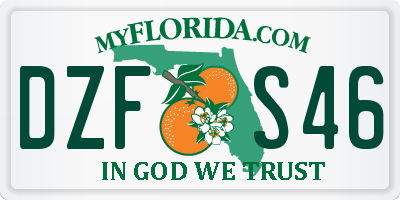 FL license plate DZFS46