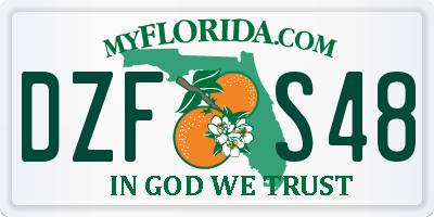 FL license plate DZFS48