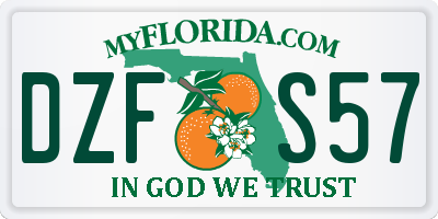 FL license plate DZFS57