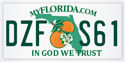 FL license plate DZFS61