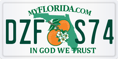 FL license plate DZFS74