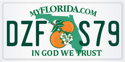 FL license plate DZFS79