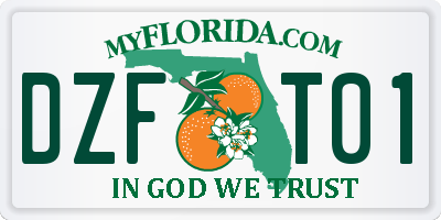 FL license plate DZFT01