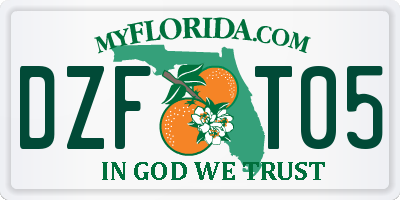 FL license plate DZFT05