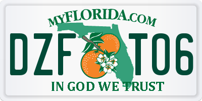 FL license plate DZFT06