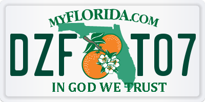FL license plate DZFT07