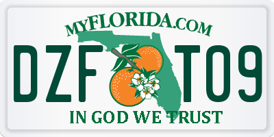 FL license plate DZFT09