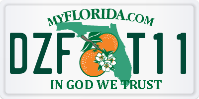 FL license plate DZFT11