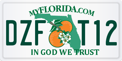 FL license plate DZFT12