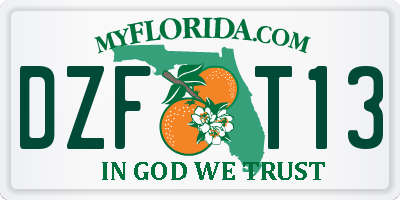 FL license plate DZFT13