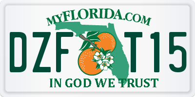 FL license plate DZFT15
