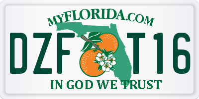 FL license plate DZFT16