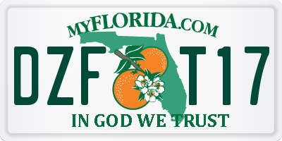 FL license plate DZFT17